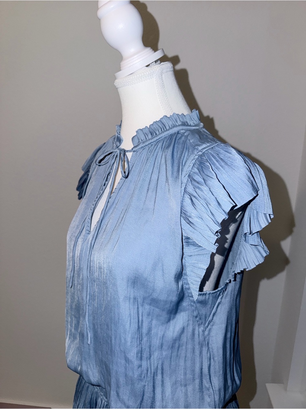 Current Air Light Blue Tiered Ruffle Dress - Picture 5 of 7